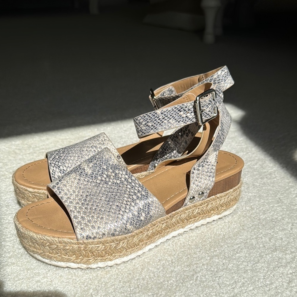 Snake print sandals